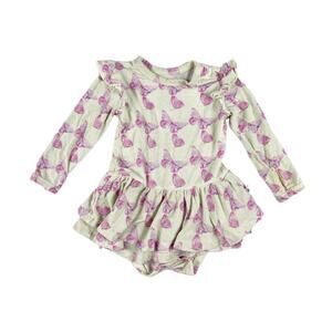 Birdie Bean Bamboo Ruffle Skirted Romper Dress 12-18 months